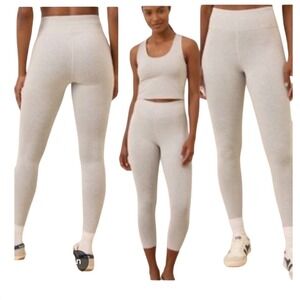 Pact Women's On The Go To‎ Gray Leggings  L NWOT Organic Cotton Active Stretch